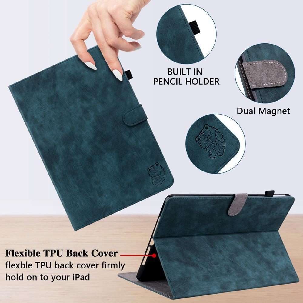 For Xiaomi Redmi K Pad 8.8 inch Tiger Pattern Flip Leather Tablet Case(Dark Blue)