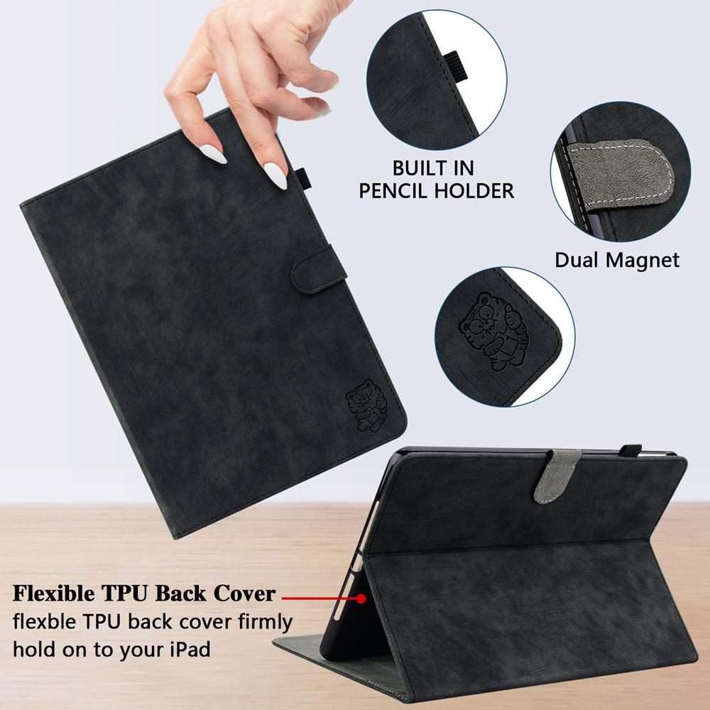 For Xiaomi Redmi K Pad 8.8 inch Tiger Pattern Flip Leather Tablet Case(Black)