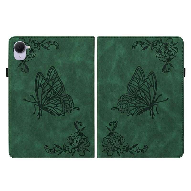 For Xiaomi Redmi K Pad 8.8 inch Butterfly Flower Embossed Leather Tablet Case(Green)