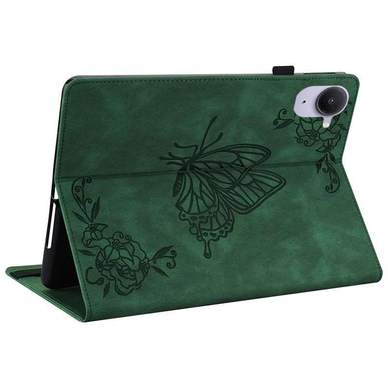 For Xiaomi Redmi K Pad 8.8 inch Butterfly Flower Embossed Leather Tablet Case(Green)