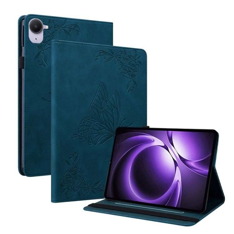 For Xiaomi Redmi K Pad 8.8 inch Butterfly Flower Embossed Leather Tablet Case(Blue)