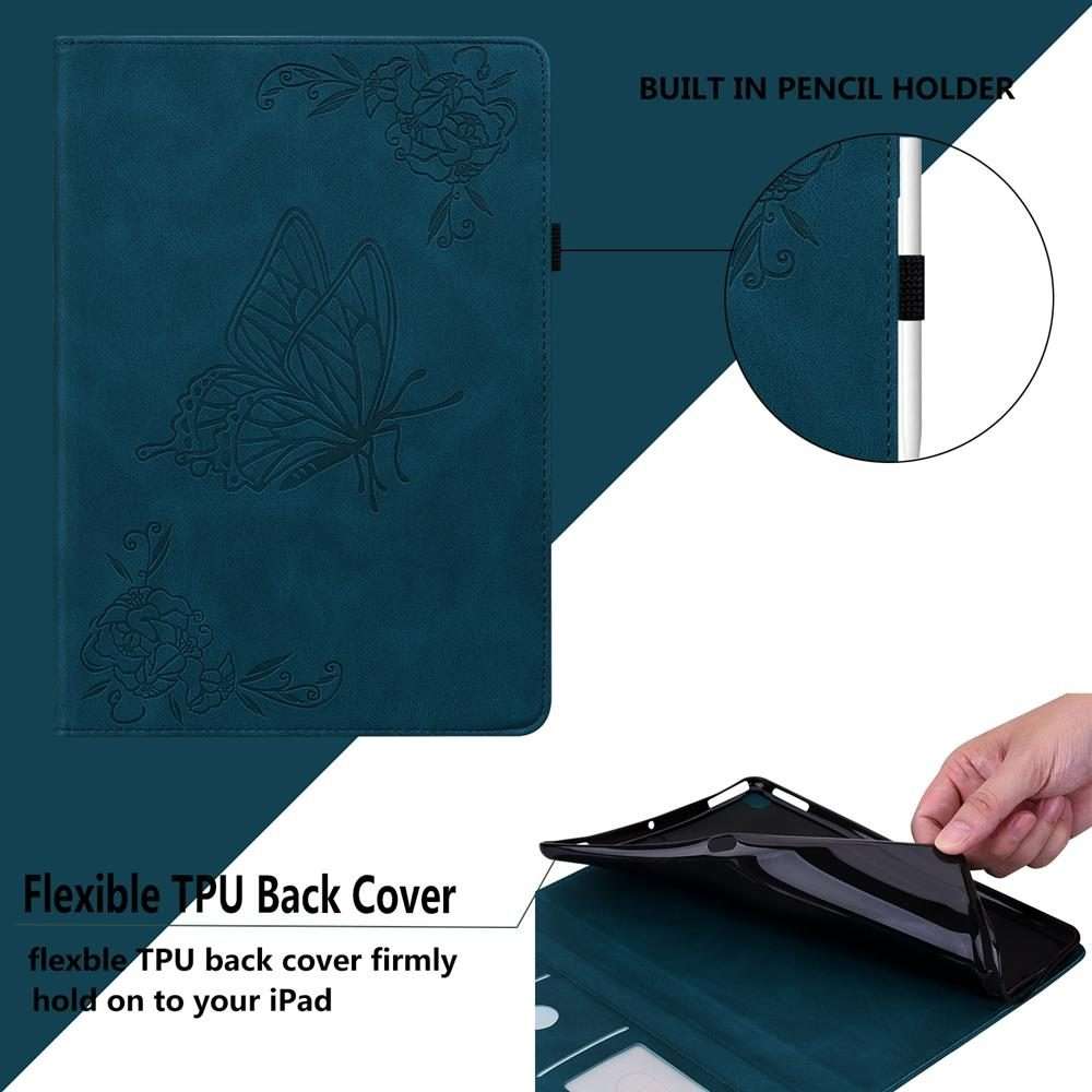 For Xiaomi Redmi K Pad 8.8 inch Butterfly Flower Embossed Leather Tablet Case(Blue)