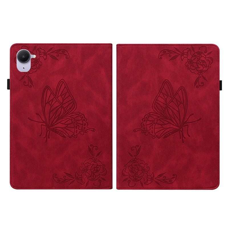 For Xiaomi Redmi K Pad 8.8 inch Butterfly Flower Embossed Leather Tablet Case(Red)