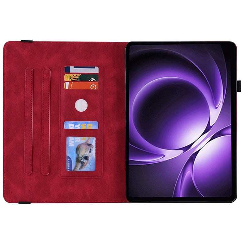 For Xiaomi Redmi K Pad 8.8 inch Butterfly Flower Embossed Leather Tablet Case(Red)