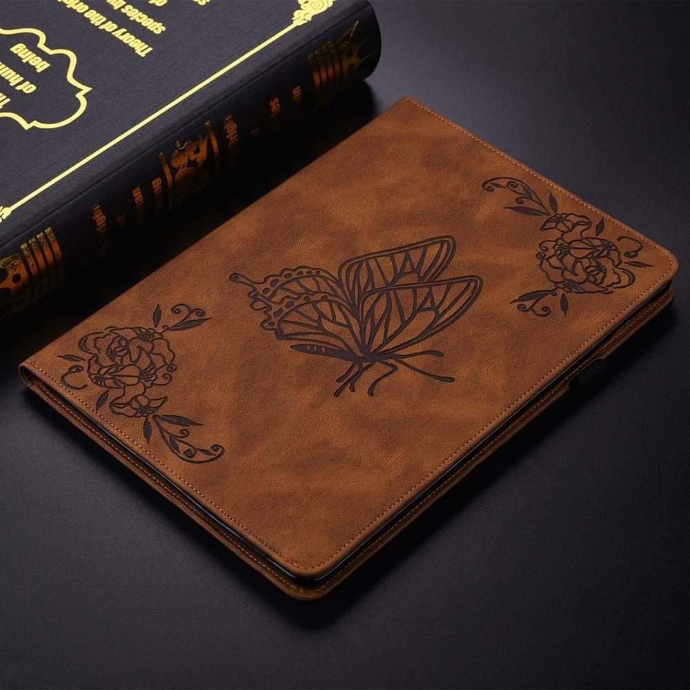 For Xiaomi Redmi K Pad 8.8 inch Butterfly Flower Embossed Leather Tablet Case(Brown)