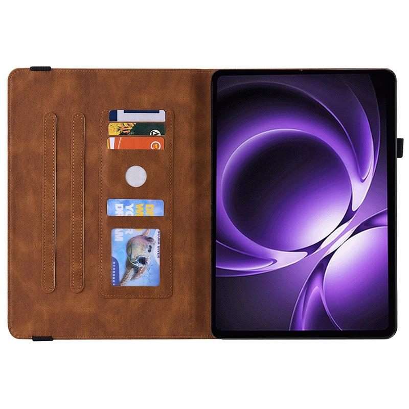 For Xiaomi Redmi K Pad 8.8 inch Butterfly Flower Embossed Leather Tablet Case(Brown)