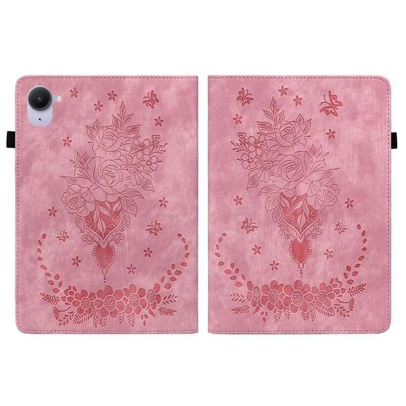 For Xiaomi Redmi K Pad 8.8 inch Butterfly Rose Embossed Leather Tablet Case(Pink)