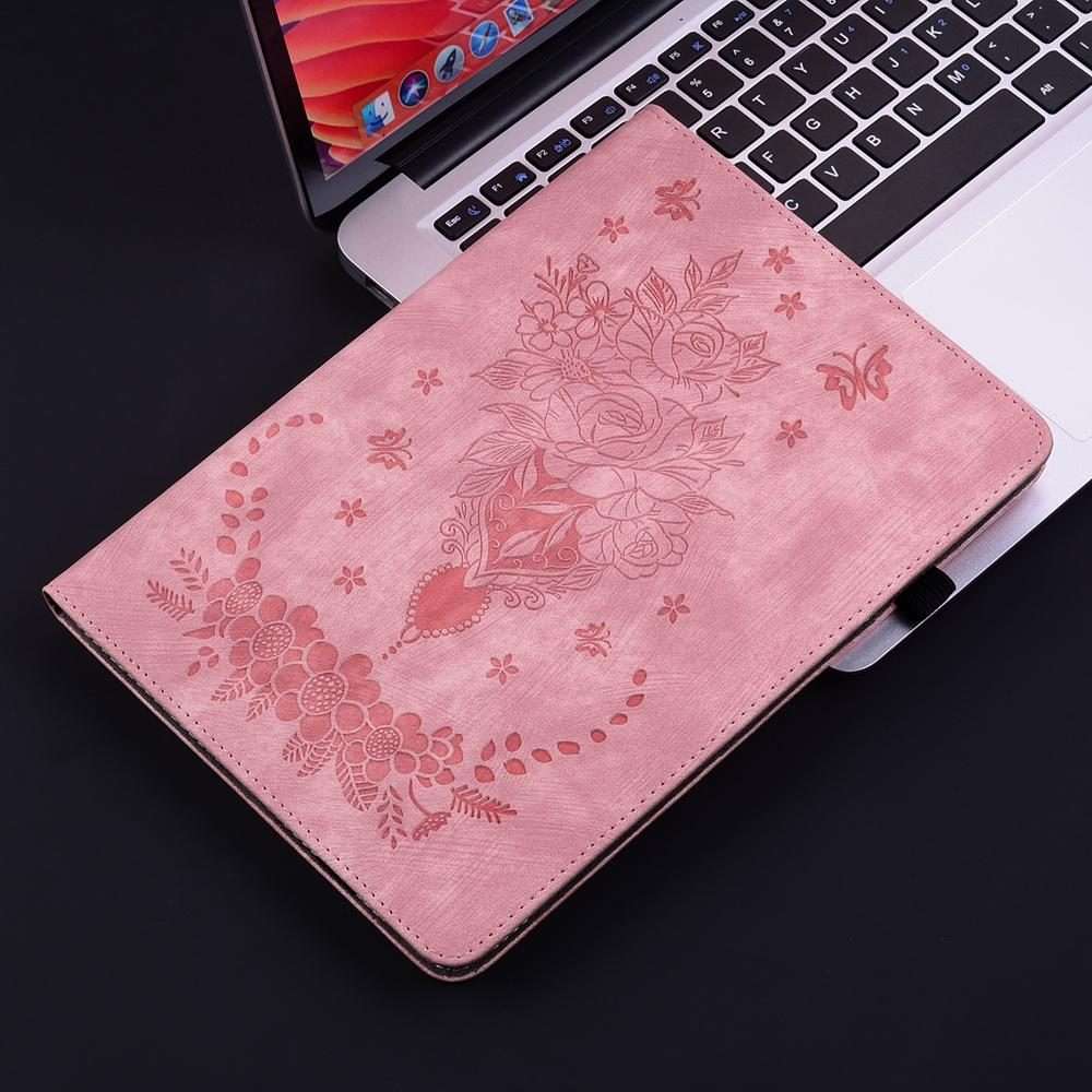 For Xiaomi Redmi K Pad 8.8 inch Butterfly Rose Embossed Leather Tablet Case(Pink)