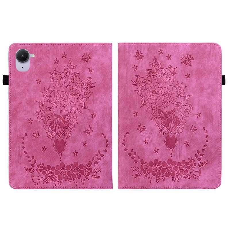 For Xiaomi Redmi K Pad 8.8 inch Butterfly Rose Embossed Leather Tablet Case(Rose Red)