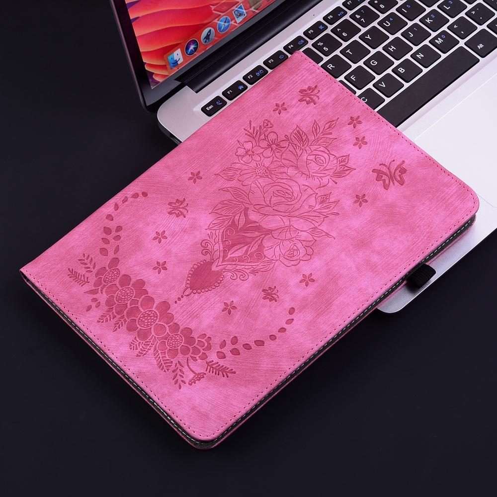 For Xiaomi Redmi K Pad 8.8 inch Butterfly Rose Embossed Leather Tablet Case(Rose Red)