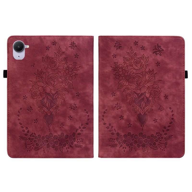 For Xiaomi Redmi K Pad 8.8 inch Butterfly Rose Embossed Leather Tablet Case(Red)