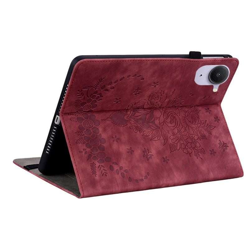 For Xiaomi Redmi K Pad 8.8 inch Butterfly Rose Embossed Leather Tablet Case(Red)