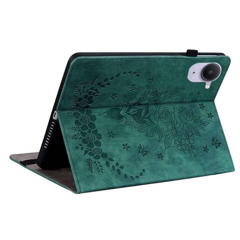 For Xiaomi Redmi K Pad 8.8 inch Butterfly Rose Embossed Leather Tablet Case(Green)