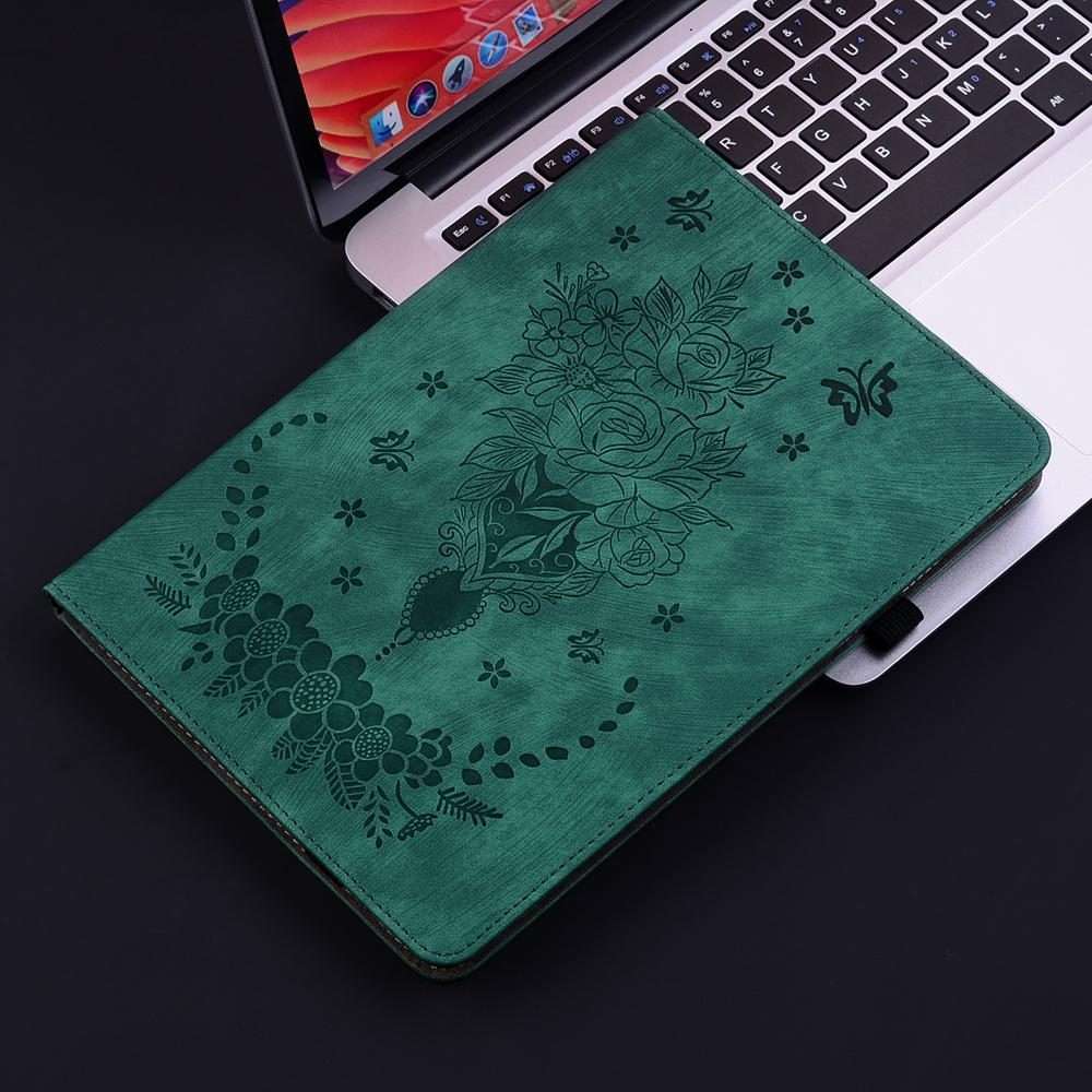 For Xiaomi Redmi K Pad 8.8 inch Butterfly Rose Embossed Leather Tablet Case(Green)