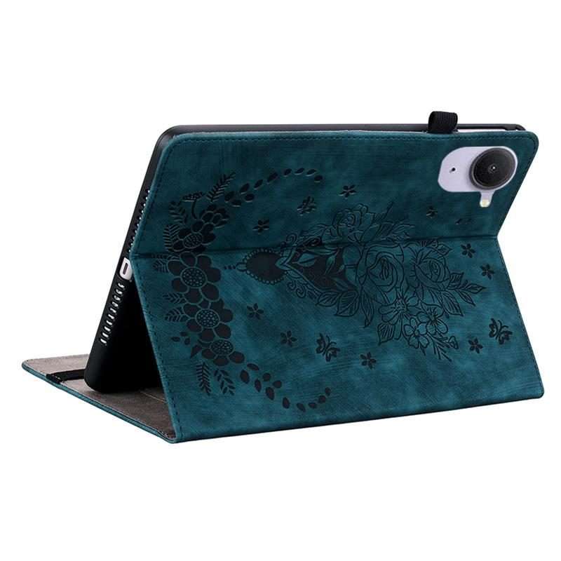 For Xiaomi Redmi K Pad 8.8 inch Butterfly Rose Embossed Leather Tablet Case(Dark Blue)