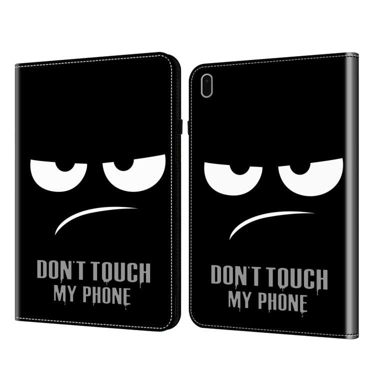 For Samsung Galaxy Tab S9 Crystal Texture Painted Leather Tablet Case(Dont Touch My Phone)