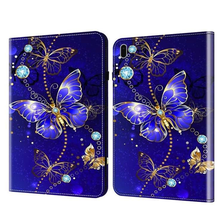For Samsung Galaxy Tab S9 Crystal Texture Painted Leather Tablet Case(Diamond Butterflies)