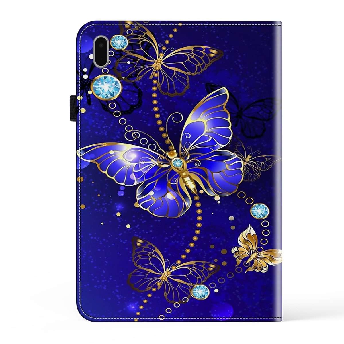 For Samsung Galaxy Tab S9 Crystal Texture Painted Leather Tablet Case(Diamond Butterflies)