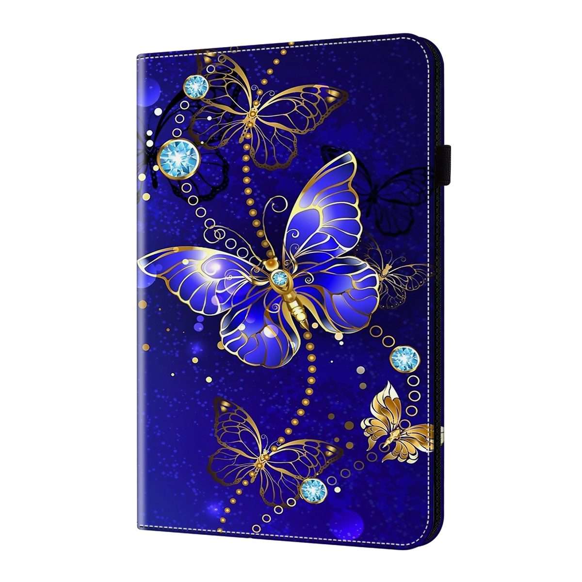 For Samsung Galaxy Tab A 9.7 Crystal Texture Painted Leather Tablet Case(Diamond Butterflies)