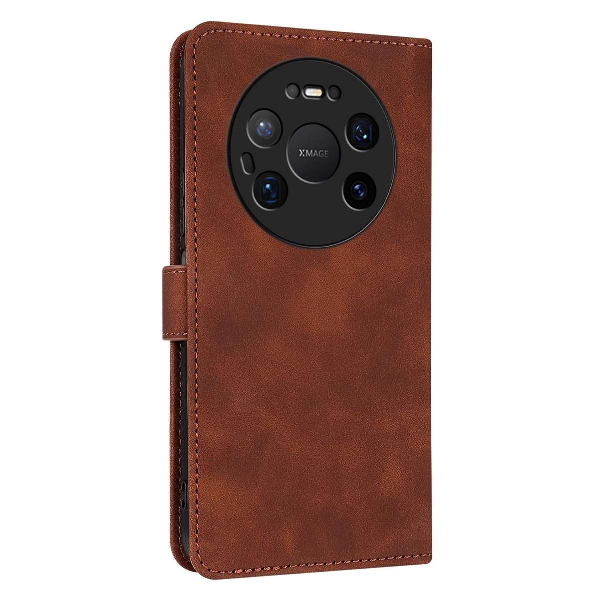 For Huawei Mate 80 Pro Max AZNS Skin Feel Calf Texture Flip Leather Phone Case(Brown)