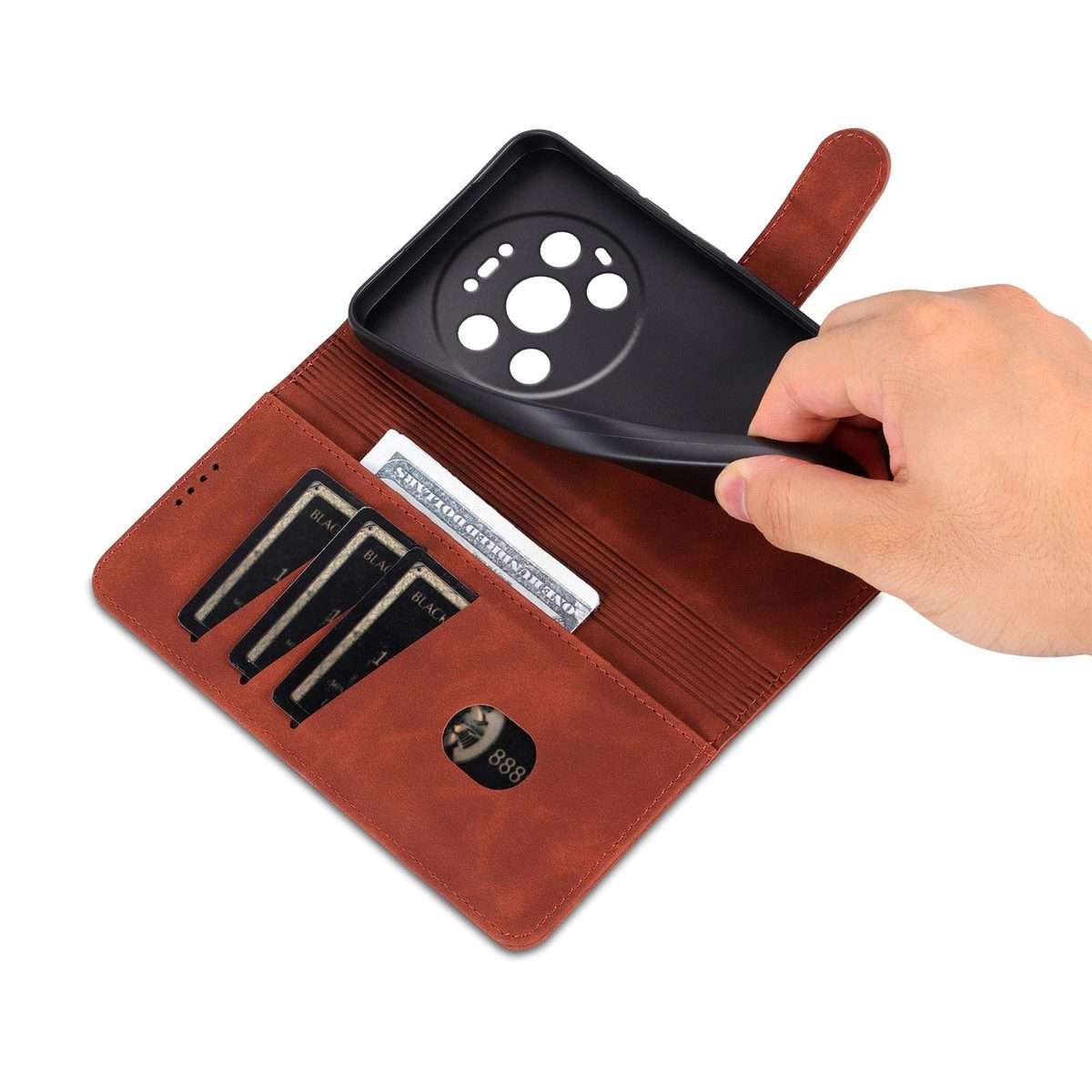 For Huawei Mate 80 Pro Max AZNS Skin Feel Calf Texture Flip Leather Phone Case(Brown)