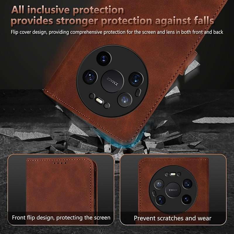For Huawei Mate 80 Pro Max AZNS Skin Feel Calf Texture Flip Leather Phone Case(Red)