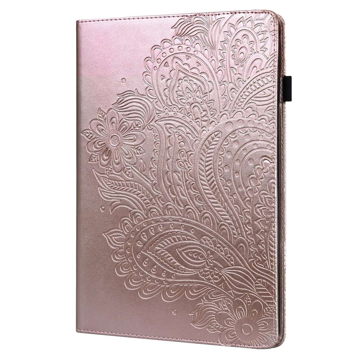 For Xiaomi Redmi Pad Pro 12.1 Peacock Embossed Pattern Leather Tablet Case(Rose Gold)