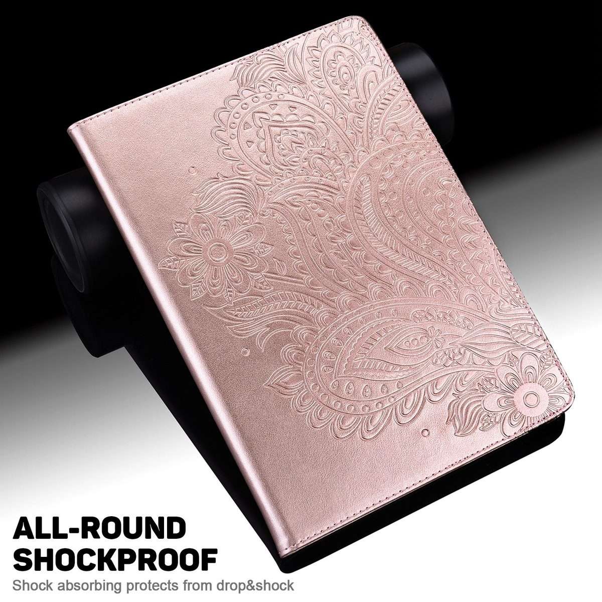 For Xiaomi Redmi Pad Pro 12.1 Peacock Embossed Pattern Leather Tablet Case(Rose Gold)