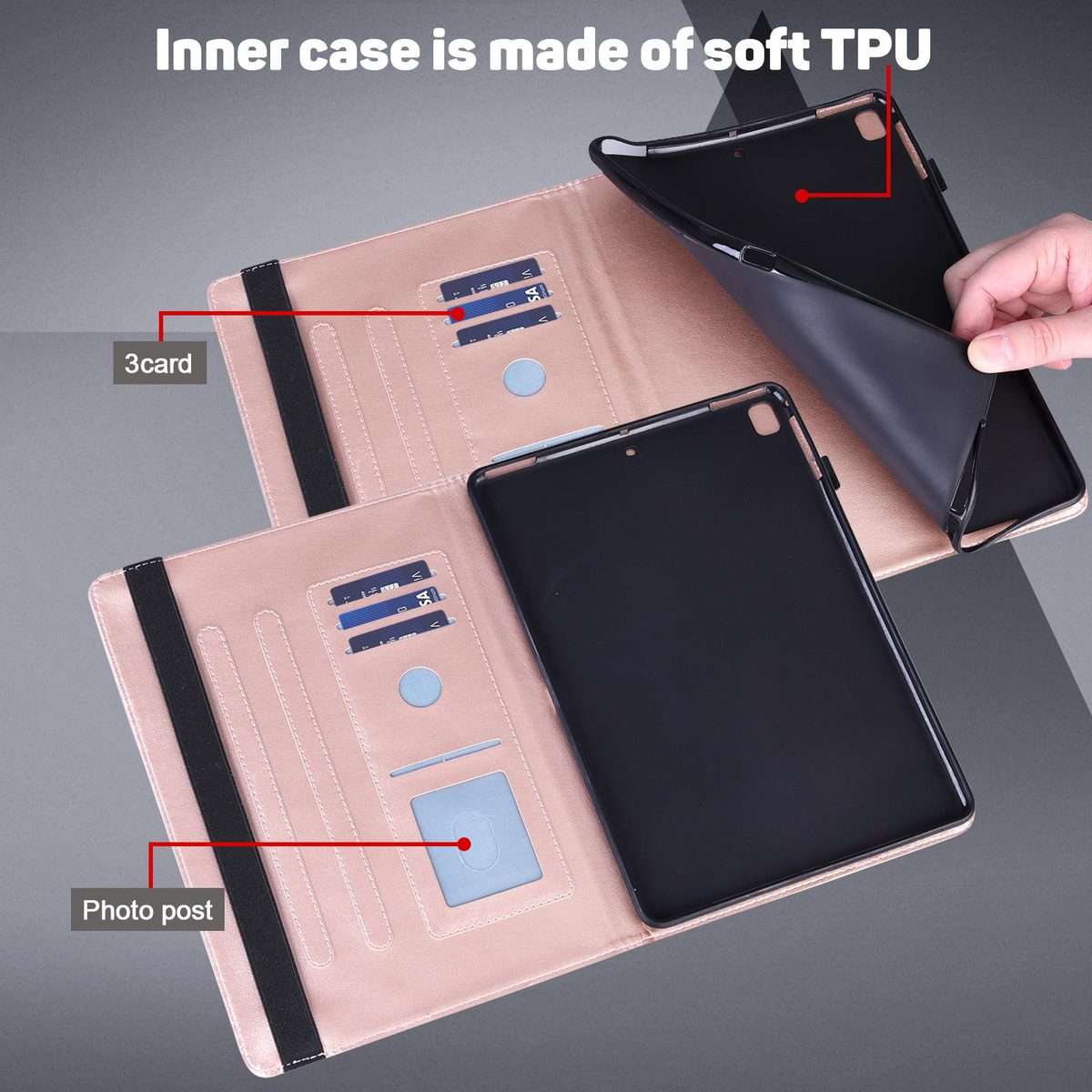 For Xiaomi Redmi Pad Pro 12.1 Peacock Embossed Pattern Leather Tablet Case(Rose Gold)