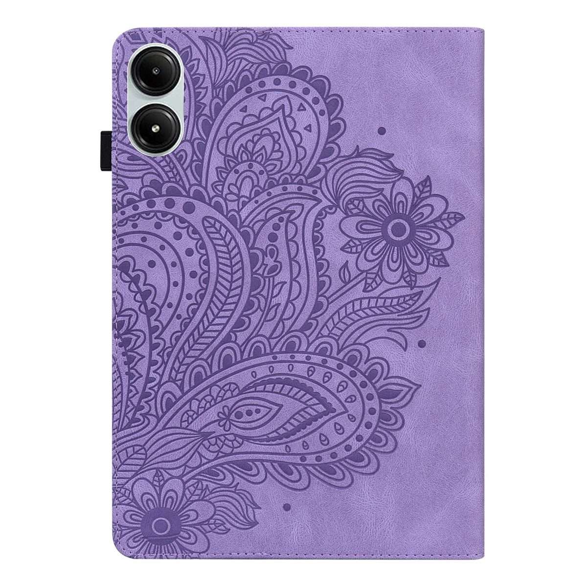For Xiaomi Redmi Pad Pro 12.1 Peacock Embossed Pattern Leather Tablet Case(Purple)