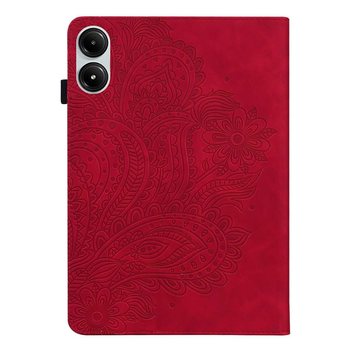 For Xiaomi Redmi Pad Pro 12.1 Peacock Embossed Pattern Leather Tablet Case(Red)