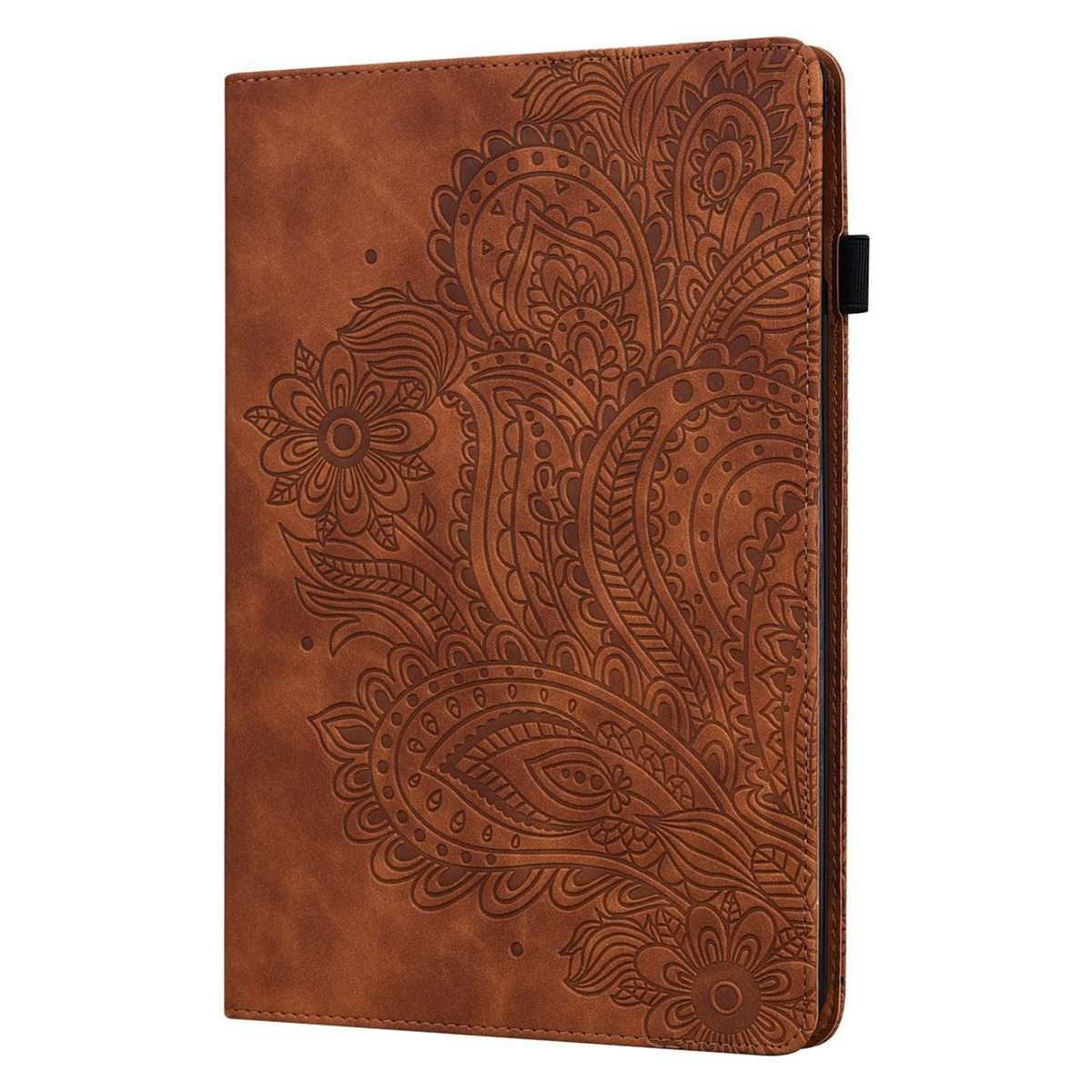 For Xiaomi Redmi Pad Pro 12.1 Peacock Embossed Pattern Leather Tablet Case(Brown)