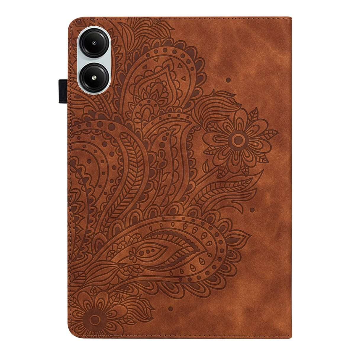For Xiaomi Redmi Pad Pro 12.1 Peacock Embossed Pattern Leather Tablet Case(Brown)