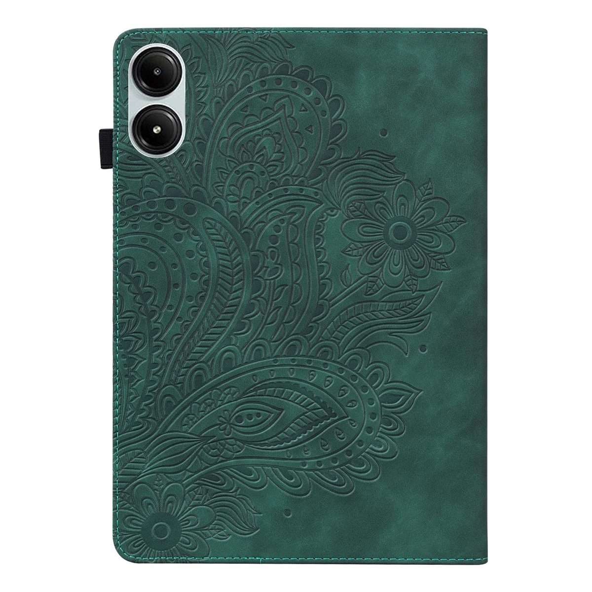For Xiaomi Redmi Pad Pro 12.1 Peacock Embossed Pattern Leather Tablet Case(Green)
