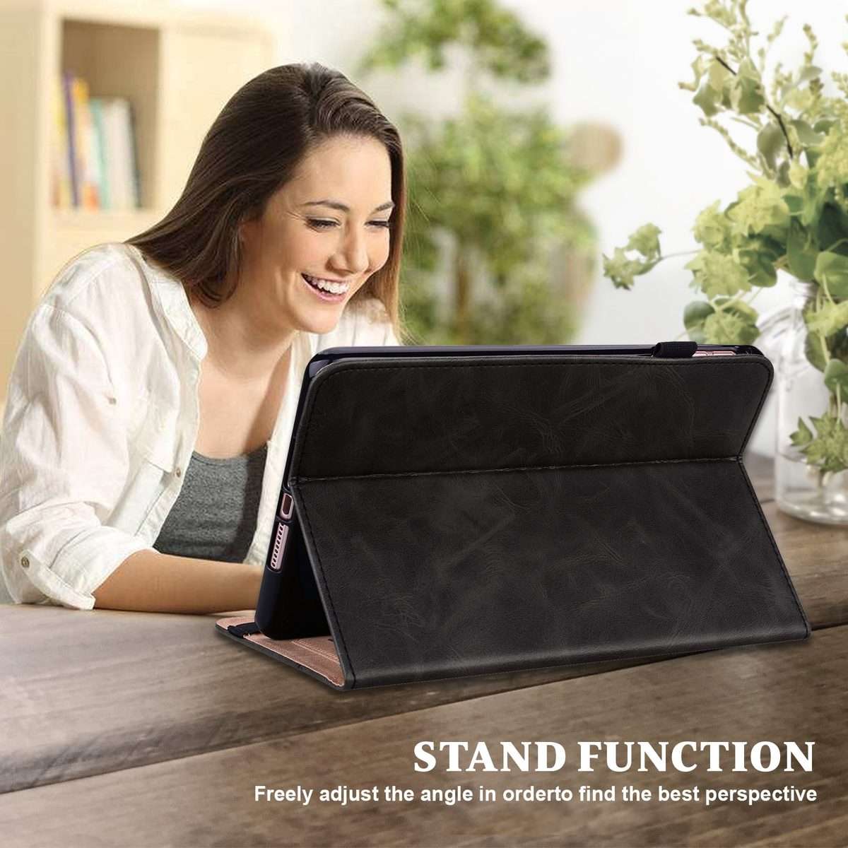 For Xiaomi Poco Pad 12.1 Solid Color Stripe Embossed Leather Tablet Case(Black)