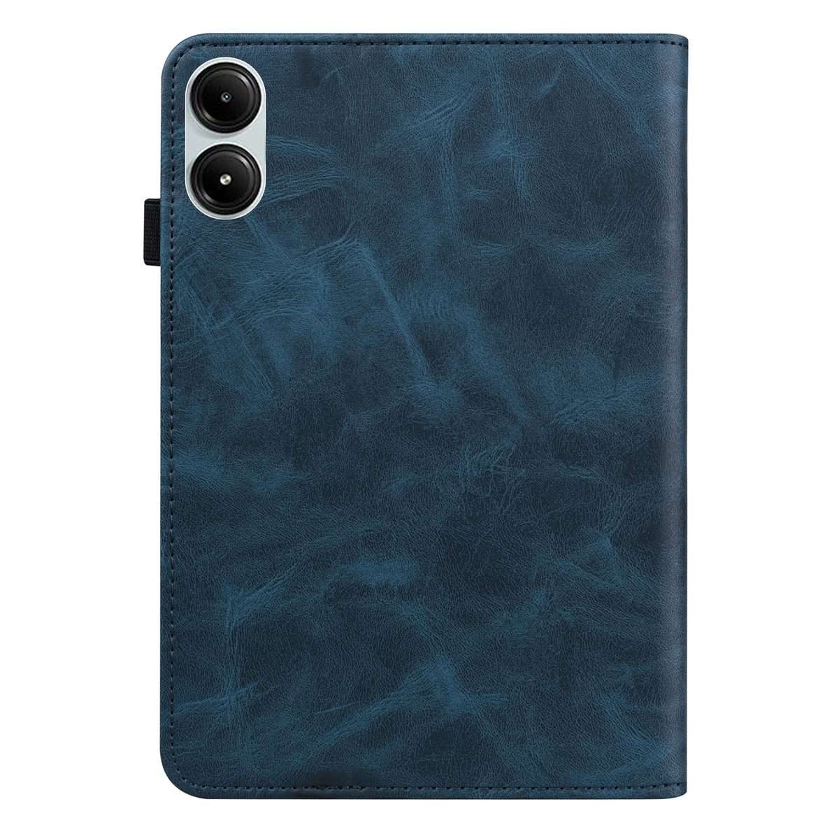 For Xiaomi Poco Pad 12.1 Solid Color Stripe Embossed Leather Tablet Case(Blue)