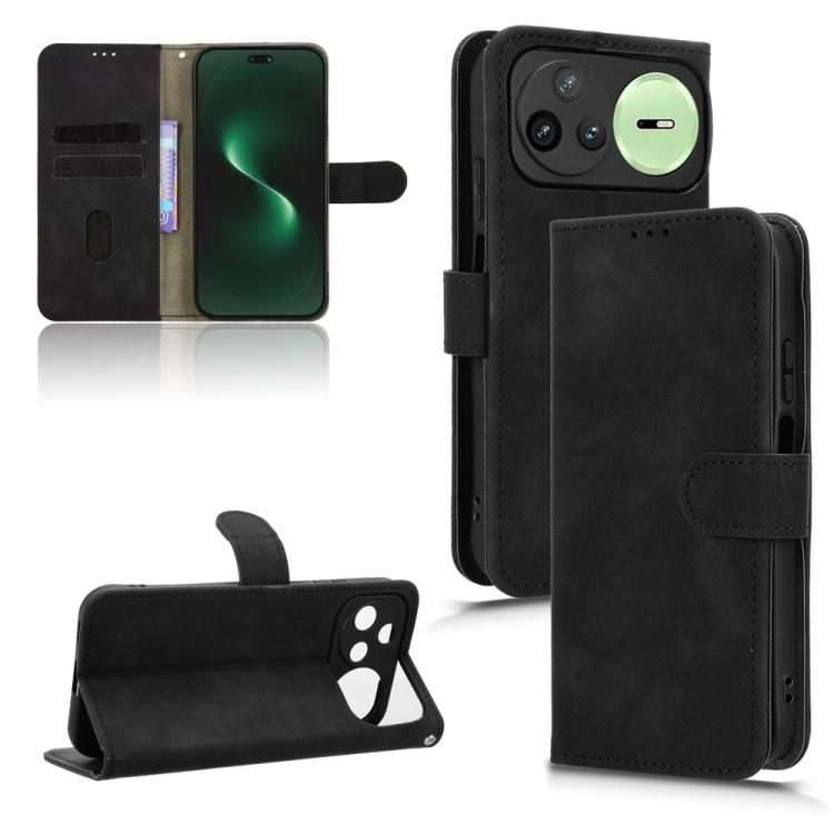 For Huawei nova 15 Pro Skin Feel Magnetic Flip Leather Phone Case(Black)