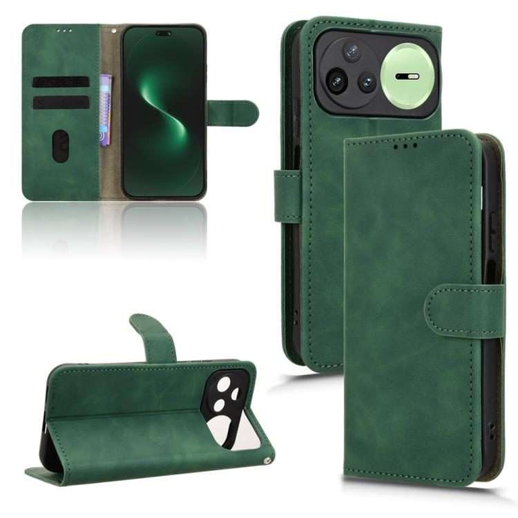 For Huawei nova 15 Pro Skin Feel Magnetic Flip Leather Phone Case(Green)