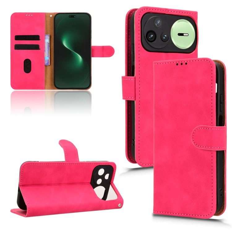 For Huawei nova 15 Pro Skin Feel Magnetic Flip Leather Phone Case(Rose Red)