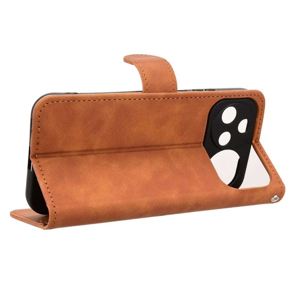 For Huawei nova 15 Pro Skin Feel Magnetic Flip Leather Phone Case(Brown)