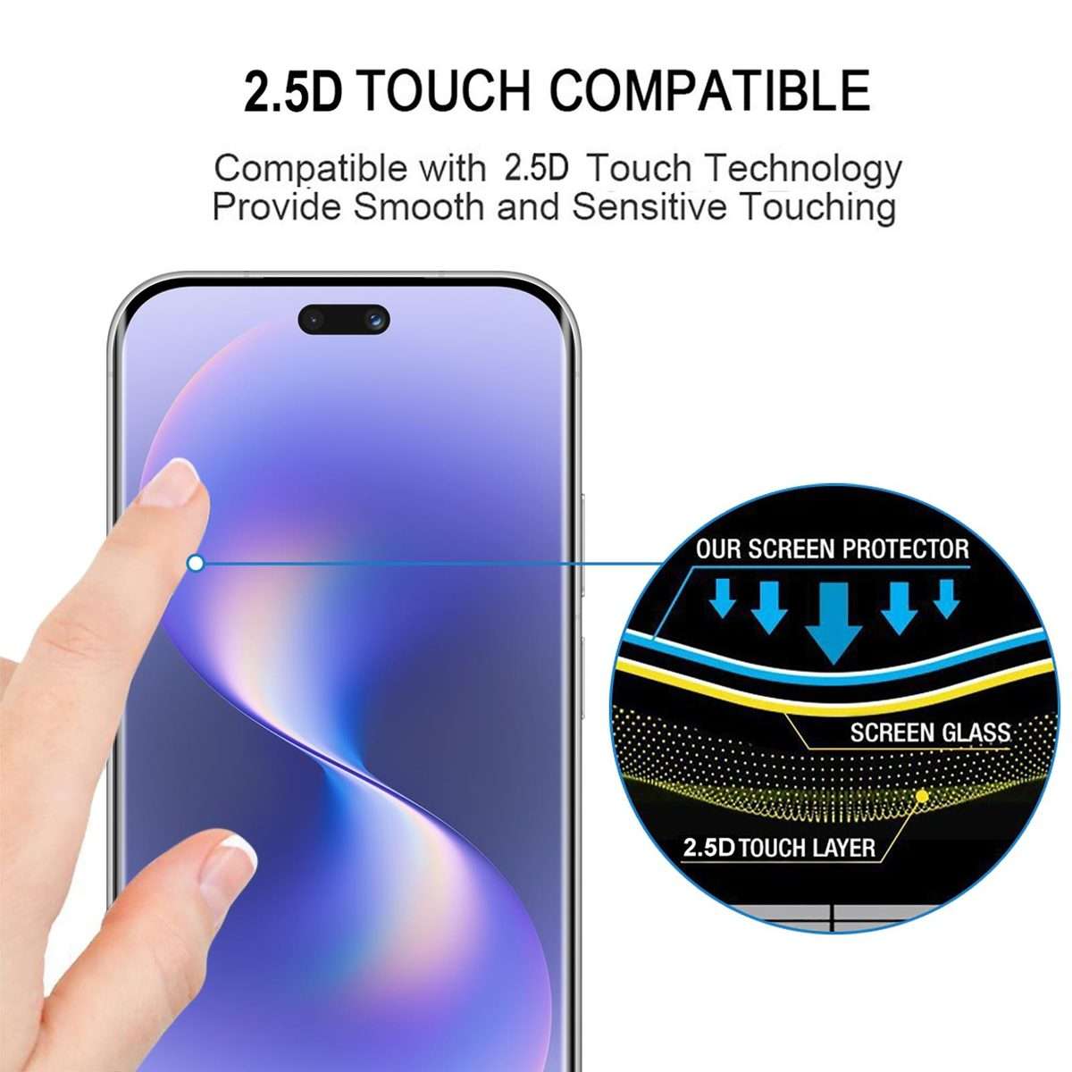 For Huawei nova 15 Pro 3D Curved Edge Full Screen Tempered Glass Film(Black)