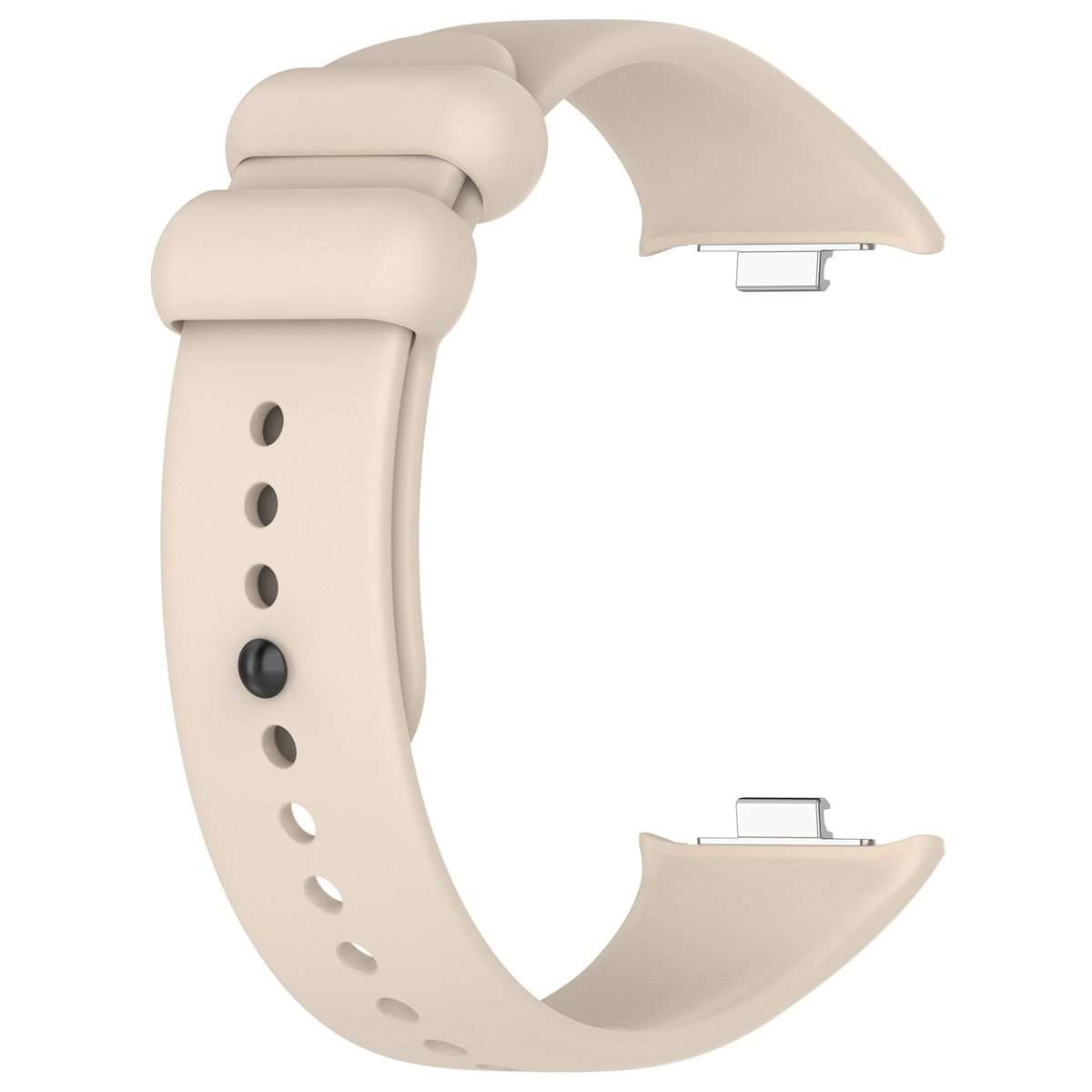 For Redmi Watch 6 / 5 / Xiaomi Band 9 Pro Solid Color Black Buckle Silicone ... (Starlight Color)
