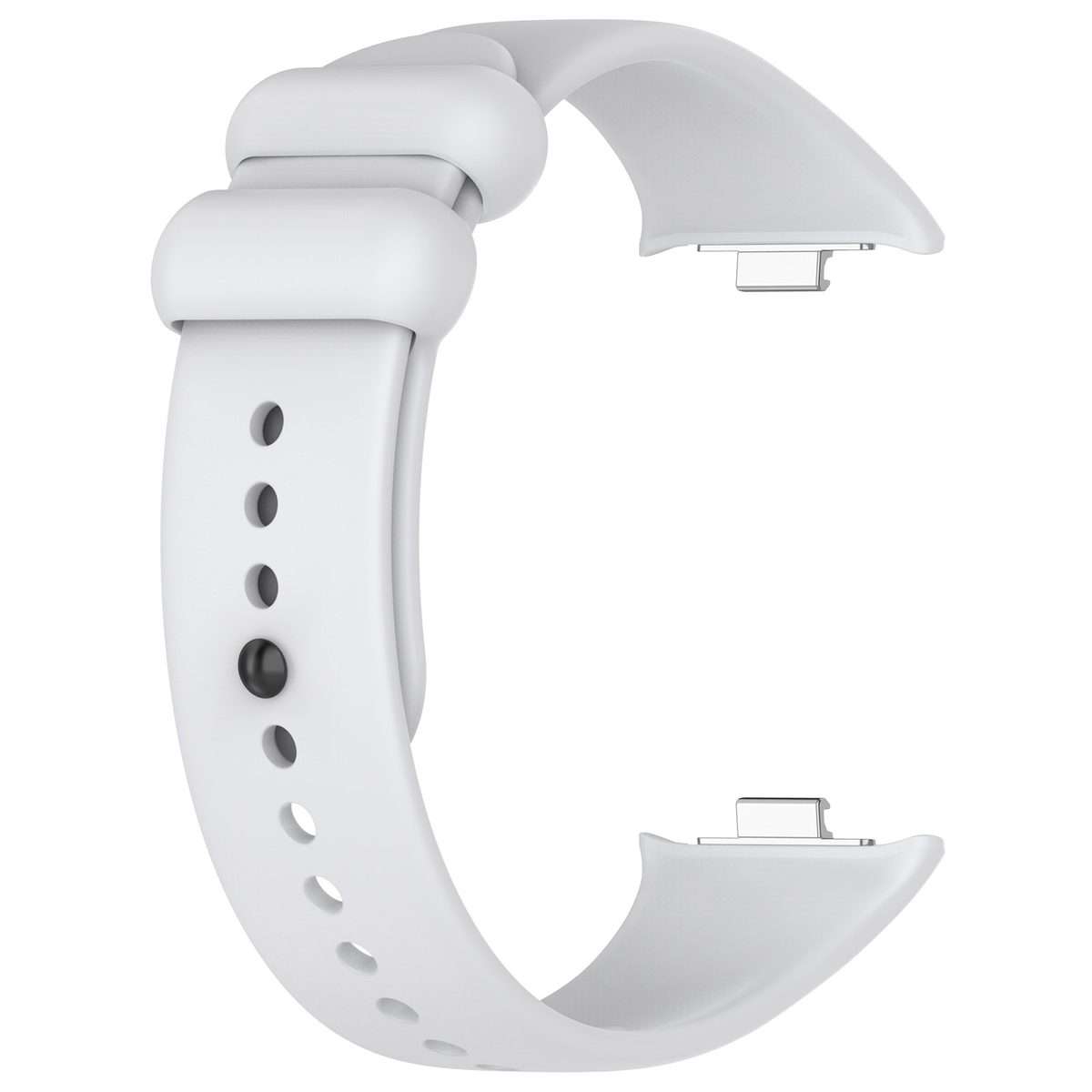 For Redmi Watch 6 / 5 / Xiaomi Band 9 Pro Solid Color Black Buckle Silicone Watch Band(Light Grey)