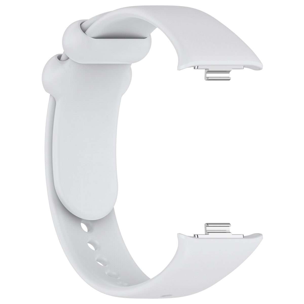 For Redmi Watch 6 / 5 / Xiaomi Band 9 Pro Solid Color Black Buckle Silicone Watch Band(Light Grey)