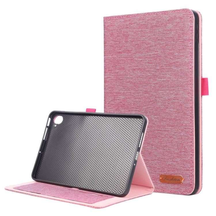 For Xiaomi Redmi K Pad Fabric Texture Horizontal Flip Leather Tablet Case(Rose Red)