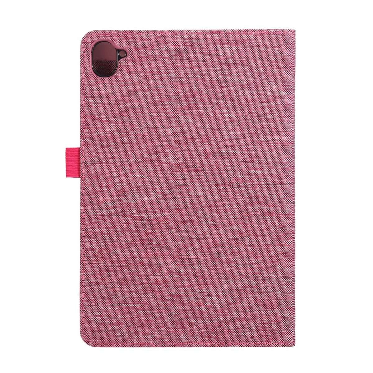 For Xiaomi Redmi K Pad Fabric Texture Horizontal Flip Leather Tablet Case(Rose Red)