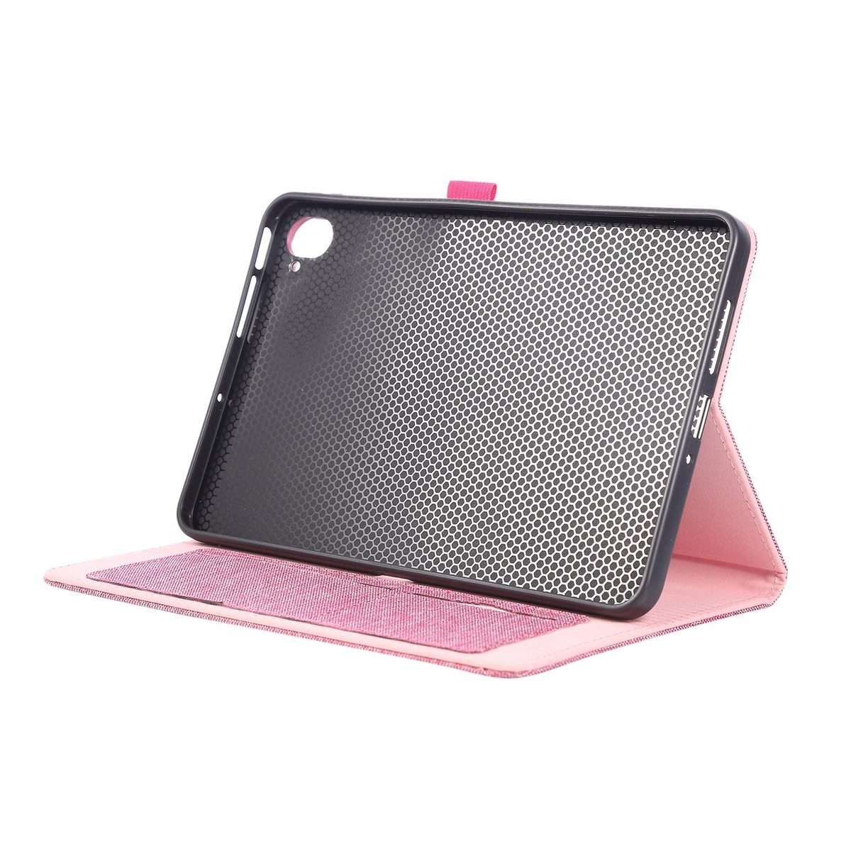 For Xiaomi Redmi K Pad Fabric Texture Horizontal Flip Leather Tablet Case(Rose Red)