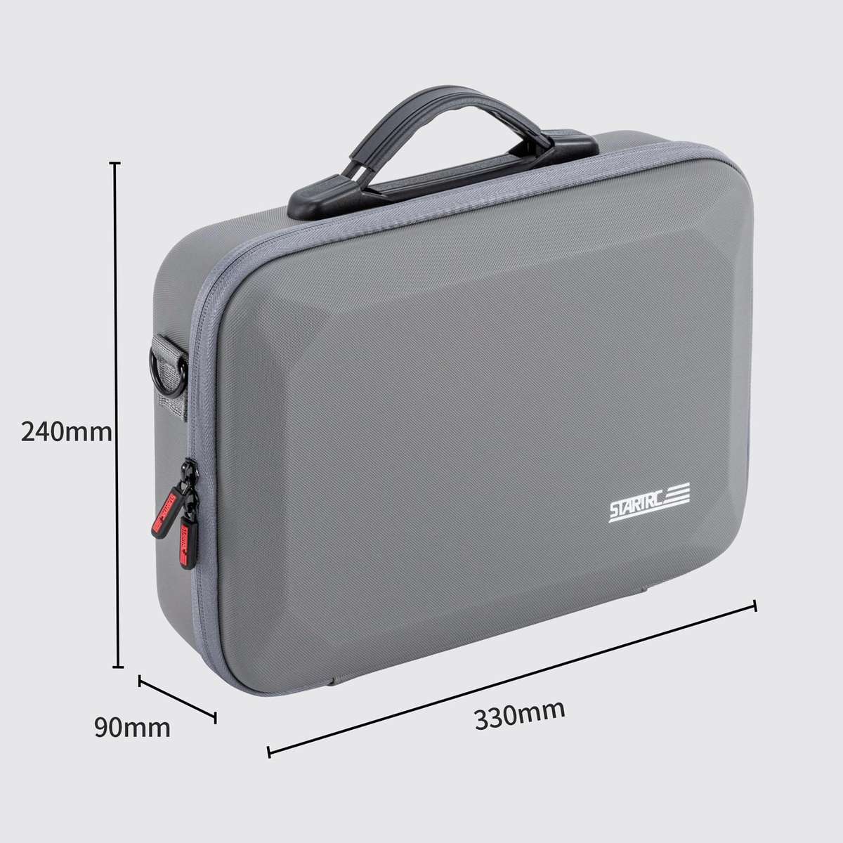 For DJI Mini 4 Pro / RC 2 with Screen STARTRC Shoulder Storage Bag PU Handbag(Grey)