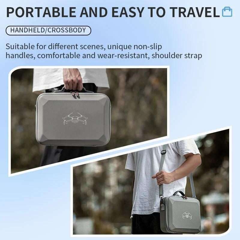 For DJI Mini 4 Pro / RC 2 with Screen STARTRC Shoulder Storage Bag PU Handbag(Grey)