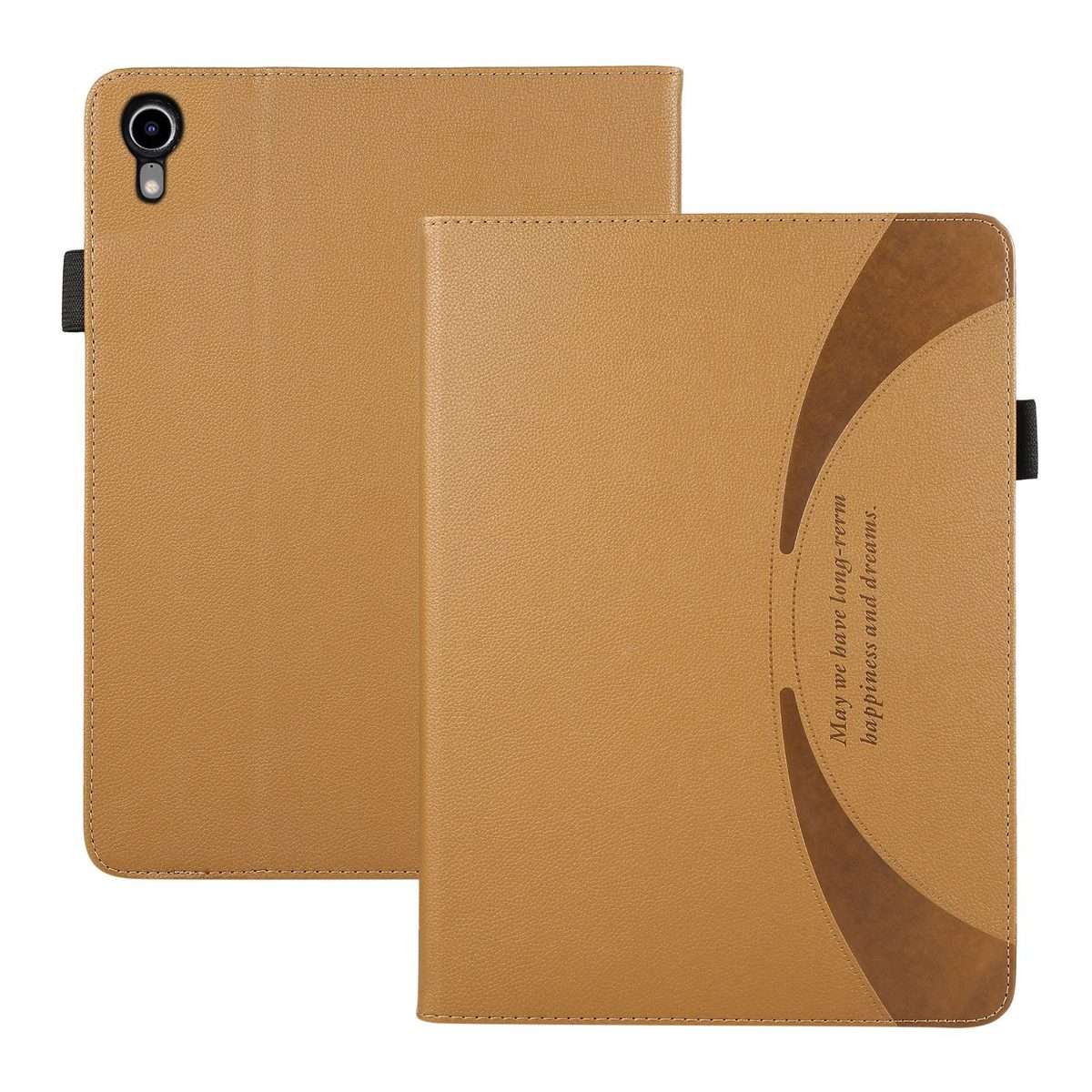 For iPad mini 6 / mini 2024 Litchi Texture Leather Sucker Tablet Case(Brown)